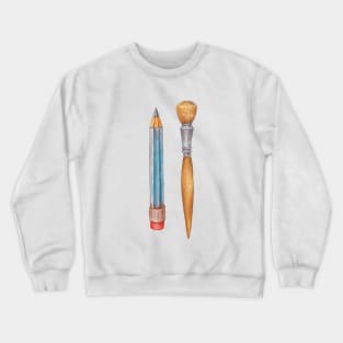 pencil and brush Crewneck Sweatshirt